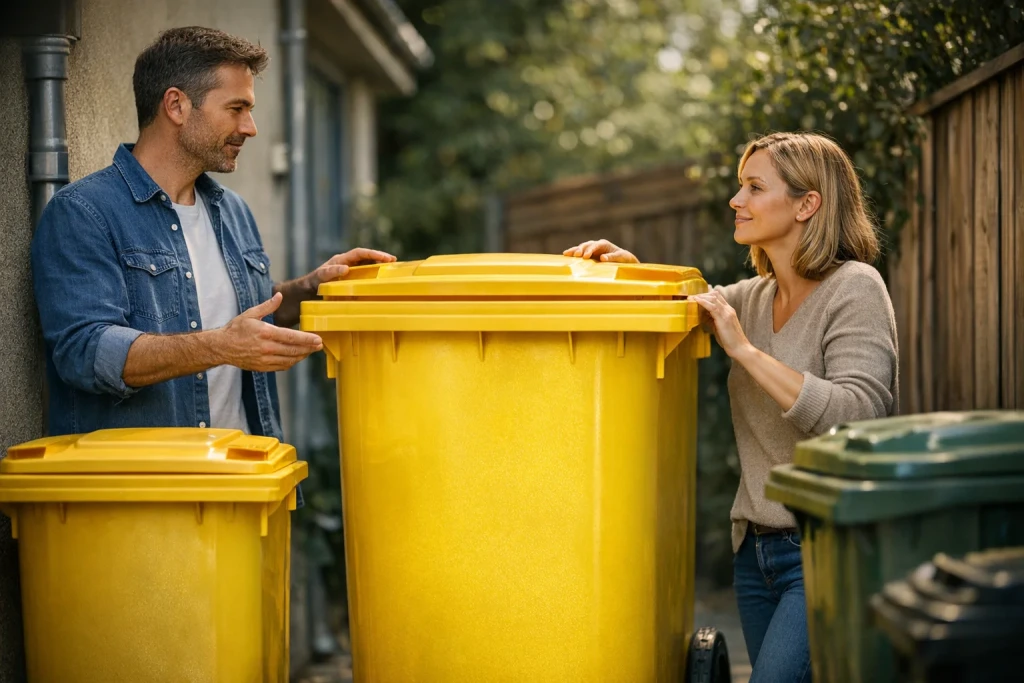 Comment avoir une poubelle jaune plus grande ?